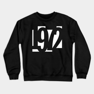 1972 Funky Overlapping Reverse Numbers for Dark Backgrounds Crewneck Sweatshirt